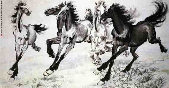 Xu Beihong: Six Galloping Horses